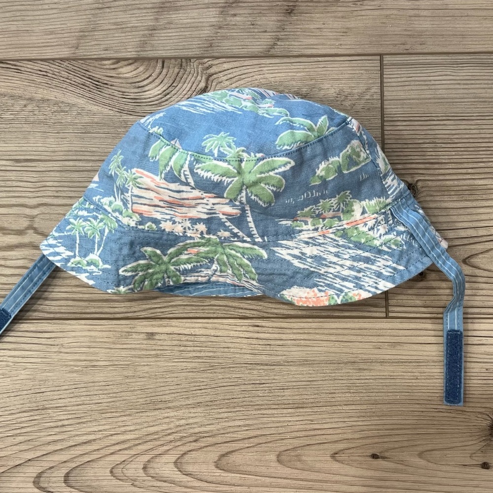 Janie & Jack reversible beach hat, baby boy 12-18 months